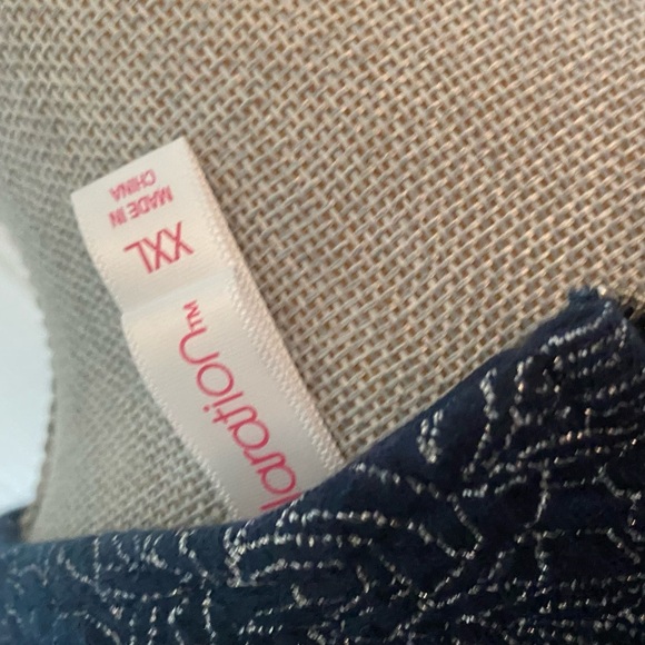 Sparkly Plus Size Dress Dark Blue Black sleeveless 2xl silver accents XXL - Picture 15 of 15